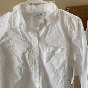 White button down shirt NWT